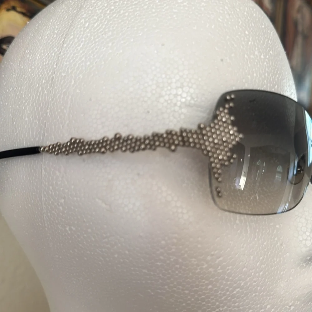 Fred Lunettes Pearls‎ Platinum Luxury Sunglasses Gray Gradient Lenses